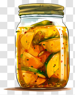 Mango Pickle - Jar Of Pickled Vegetables Transparent PNG