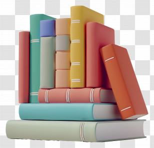 Animated Books - Colorful Stack Of Books Arrangement Transparent PNG