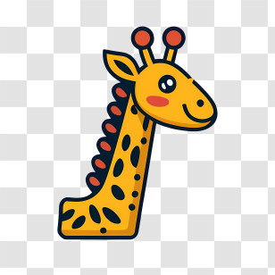 Cartoon Giraffe - Cartoon Giraffe Design Illustration Transparent PNG