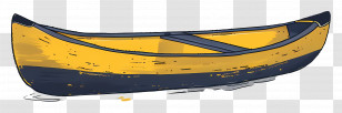 Canoe - Yellow Canoe On Water Transparent PNG