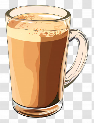 Masala Chai - Glass Coffee Mug For Morning Vibes Transparent PNG