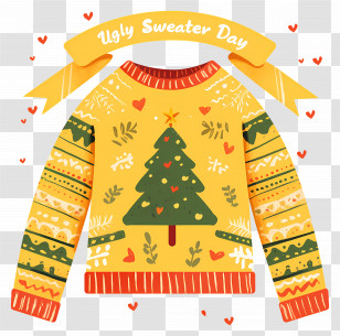National Ugly Sweater Day - Ugly Sweater For Christmas Transparent PNG