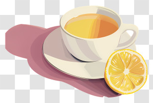 Lemon Tea - Refreshing Tea In Cup With Lemon Garnish Transparent PNG