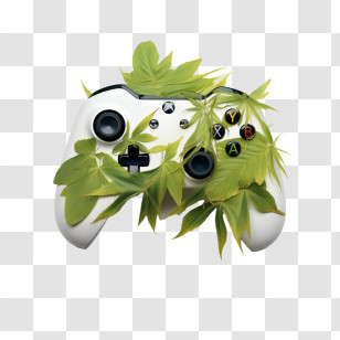 Xbox Controller - Game Controller With Leaf Design Transparent PNG