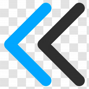 Arrow Symbol - Double Chevron Modern Navigation Symbol Transparent PNG