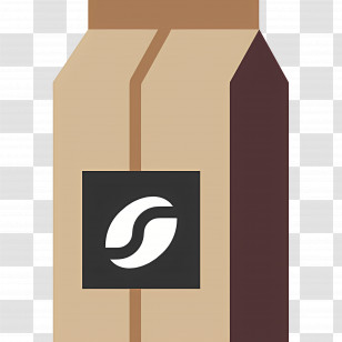 Coffee Bag - Brown And Beige Coffee Bag Illustration Transparent PNG