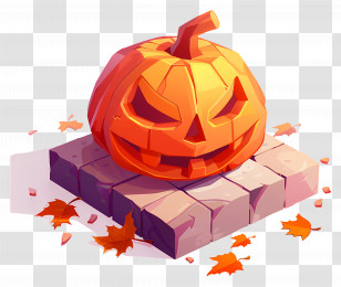 Carved Pumpkin - Halloween Carved Pumpkin Decoration Transparent PNG
