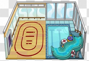 Igloo Club Penguin Game Swimming Pool - Hola - Night Transparent PNG