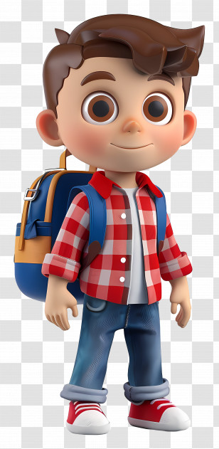 Schoolboy With Backpack - Cartoon Boy With Backpack Heading To School Transparent PNG