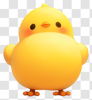 Cute Chicken - Chubby Yellow Baby Chick Transparent PNG