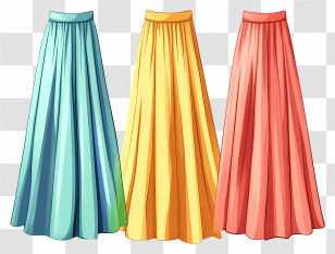Autumn Skirt - Colorful Skirts In Various Shades Transparent PNG