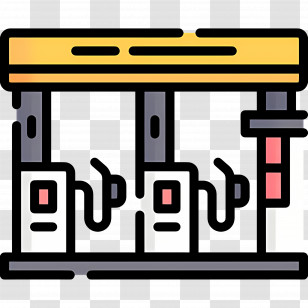 Gas Station - Gas Station With Fuel Pumps Transparent PNG