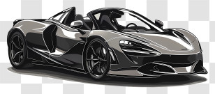 Mclaren Elva - Sleek Black Sports Car Transparent PNG