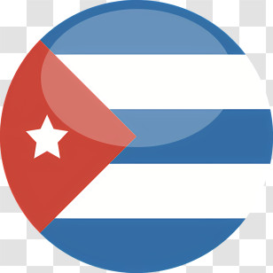Cuba Flag - Circular Representation Of The Cuban Flag Transparent PNG