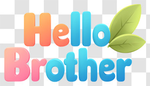 Hello Brother Logo - Hello Brother Colorful Text Transparent PNG