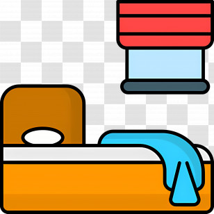 Sleeping Room - Cozy Bedroom With Bed And Window Transparent PNG