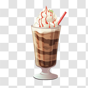 Chocolate Milkshake
 - Delicious Chocolate Milkshake With Whipped Cream Transparent PNG