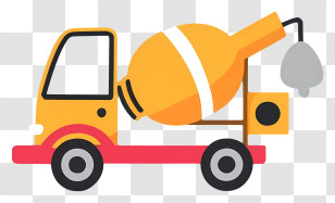 Cement Mixer Truck - Cement Mixer Truck For Construction Transparent PNG