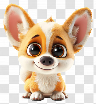 Corgi Puppy - Adorable Cartoon Corgi Illustration Transparent PNG