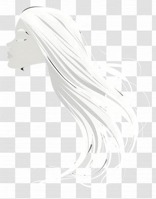 Girl Logo - Silhouette Of Woman With Flowing Hair Transparent PNG