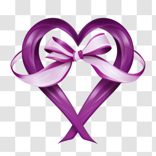 Purple Heart Day - Purple Heart Ribbon With Bow Transparent PNG