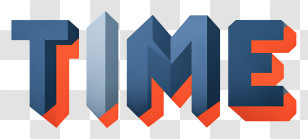 Time - TIME 3D Bold Lettering Transparent PNG