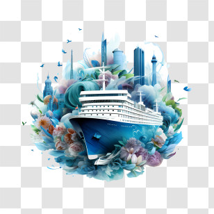 World Maritime Day - Cruise Ship With Cityscape Transparent PNG