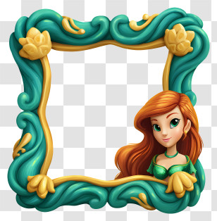 Cartoon Photo Frame - Decorative Frame With Cartoon Character Transparent PNG