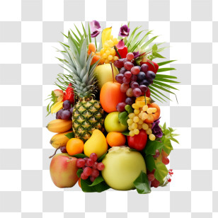 Tropical Fruit - Colorful Fruit Platter With Tropical Fruits Transparent PNG