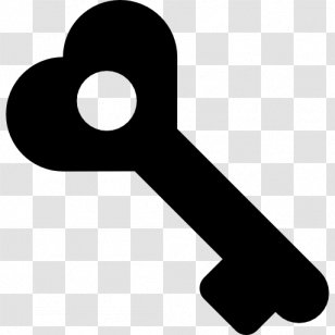 Key Vector - Romance - Black And White Transparent PNG