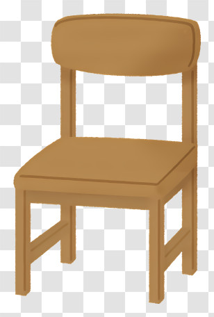 School Chair - Classic Wooden Chair With Simple Design Transparent PNG