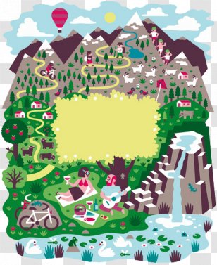 Biografiktion Illustrator Drawing Illustration - Art - Forest Park Overlooking Transparent PNG
