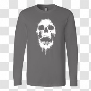 Long-sleeved T-shirt Clothing - Shirt - Skull Transparent PNG