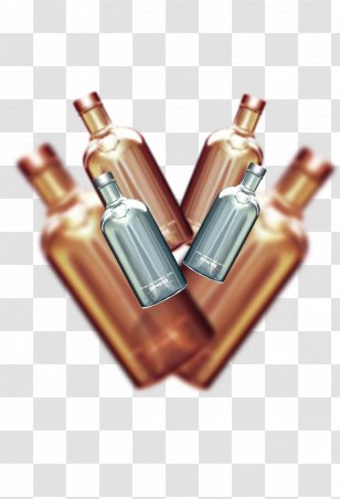 Glass Bottle Icon - Silver Transparent PNG