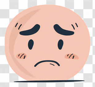 Sad Face - Sad Face Emoji Illustration Transparent PNG