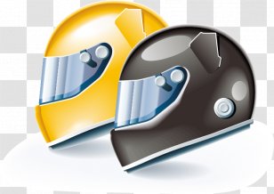 Auto Racing Icon - Technology - Yellow-brown Helmet Transparent PNG