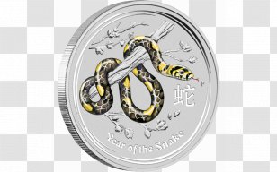 Perth Mint Silver Coin Proof Coinage - Year Of The Snake Transparent PNG