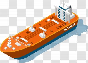 Motor Ship Boat Cargo - Red Vector Material Transparent PNG