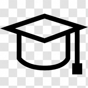Square Academic Cap Graduation Ceremony Diploma - Black And White Transparent PNG