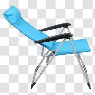 Folding Chair Camping Furniture Fauteuil - Blue - Outdoor Transparent PNG