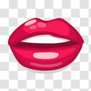Lip Mouth Tooth - Red - Vector Female Lips Transparent PNG