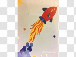Mural Painting Art Outer Space - Rocket Transparent PNG