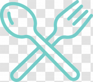 Spoon And Fork Icon - Spoon And Fork Minimalist Icon Transparent PNG