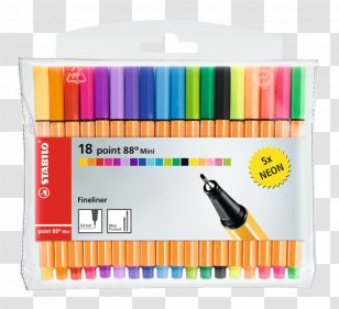 Stabilo Point 88 Mini Fineliner Marker Pen Office Supplies - Drawing Transparent PNG