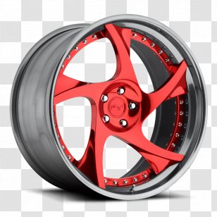 Custom Wheel Forging Rim Tire - Candy Apple Red - 5 X 1000 Transparent PNG