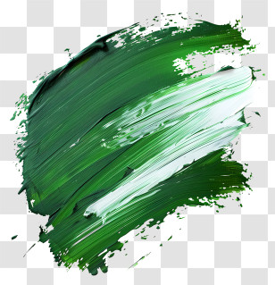 Brush Stroke - Green Paint Stroke Texture In Abstract Style Transparent PNG
