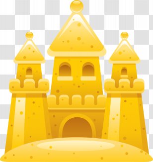 Yellow Sand Art And Play Castle - Architecture - Cartoon Transparent PNG