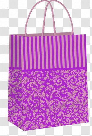 Tote Bag Paper Plastic Packaging And Labeling - Pink - Sacola De Presente Transparent PNG