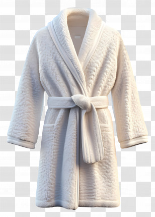 Bathrobe - Cozy White Bathrobe Transparent PNG