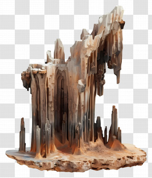 Stalagmite Stalactite - Natural Stalagmite Rock Formation Illustration Transparent PNG